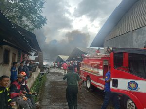 Gudang Ban Bekas Dan Peternakan di Mande Cianjur Kebakaran