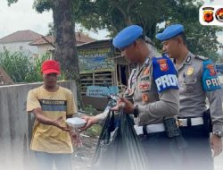 Peduli Sesama,Polres Garut Gelar Baksos Pemberian Makan Gratis