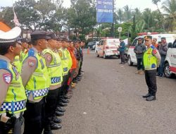 Kapolsek Karang Tengah Memberikan Arahan Di Malam Takbiran Di Pos Pam 9,Begini Ucapan Kapolsek