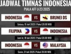 Jangan Sampai Ketinggalan!Jadwal Lengkap Timnas U-23 Di Piala AFF 2025!