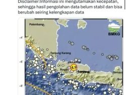 Gempa Magnitudo 4.9 Guncang Bekasi terasa Hingga Jakarta